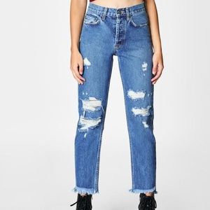 NWT CARMAR High Waist Ripped Jeans, size 27